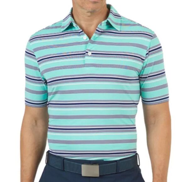 IBKUL Other - IBKUL Aerocool Golf Polo Shirt Short Sleeve Performance Stretch Men's Sz L